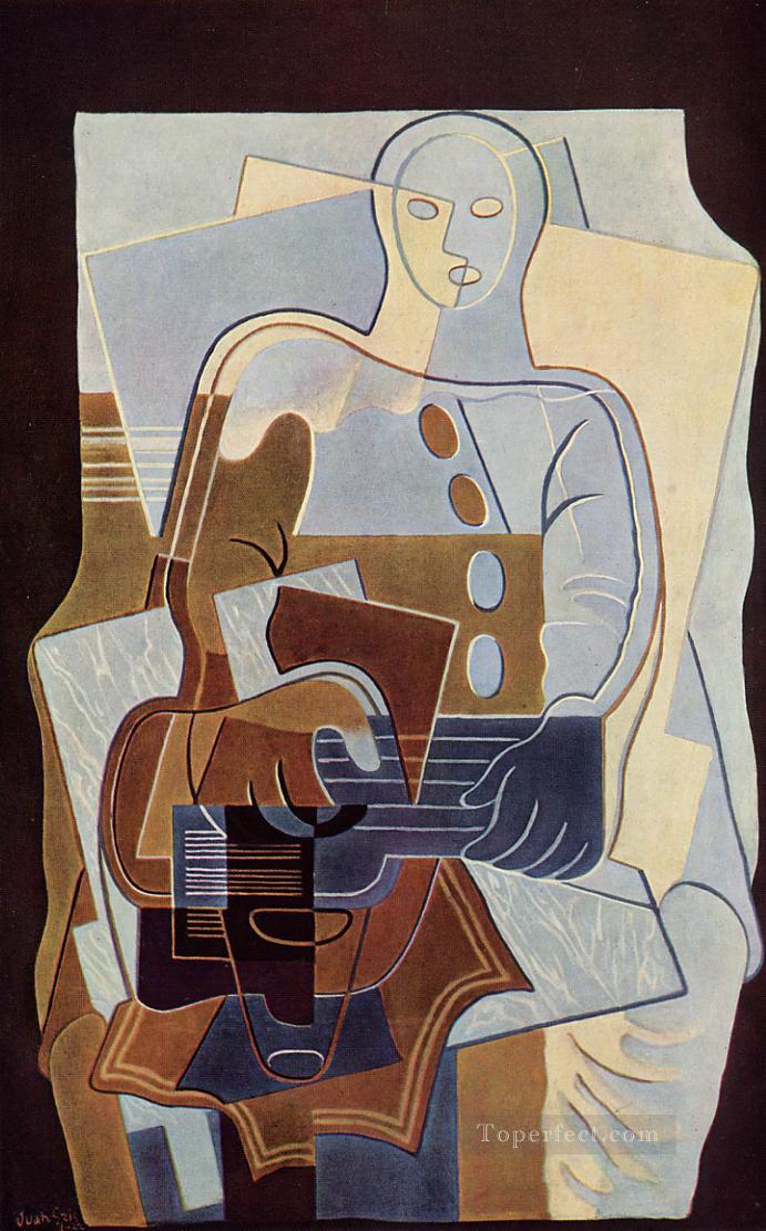 pierrot with guitar 1922 Juan Gris Oil Paintings
